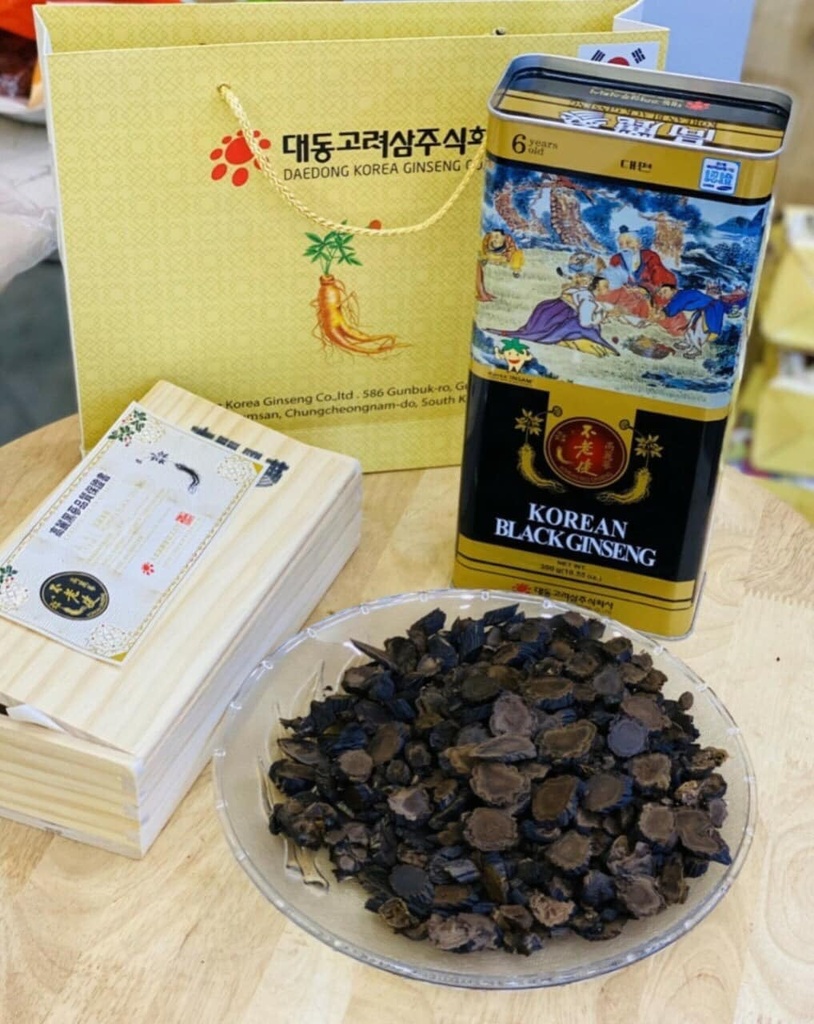 Hắc Sâm Củ Khô Hộp Thiếc 150gr (16 - 25 củ nhỏ)